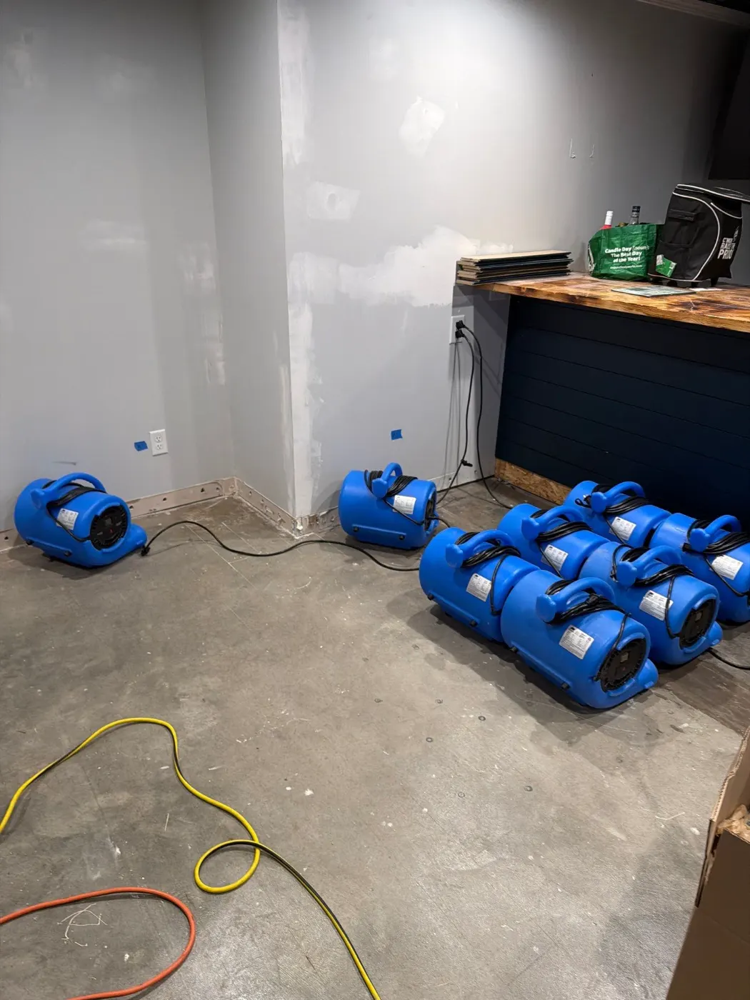 Flooded basement cleanup in Brownstown, Hamilton County